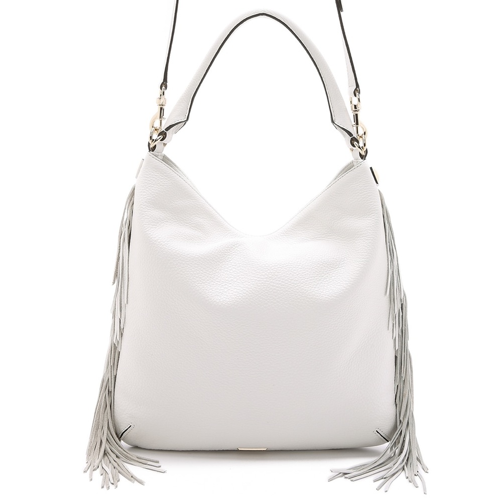 Rebecca Minkoff  Clark Hobo with Fringe Grey ice